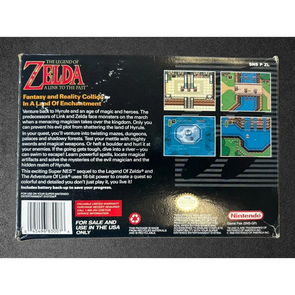 The Legend of Zelda A Link to the Past SNES Complete CIB Check Description